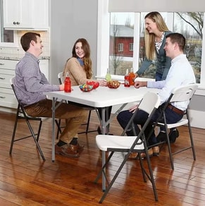 Compact Folding Multi-Purpose Square Table | Durable & Space-Saving Design